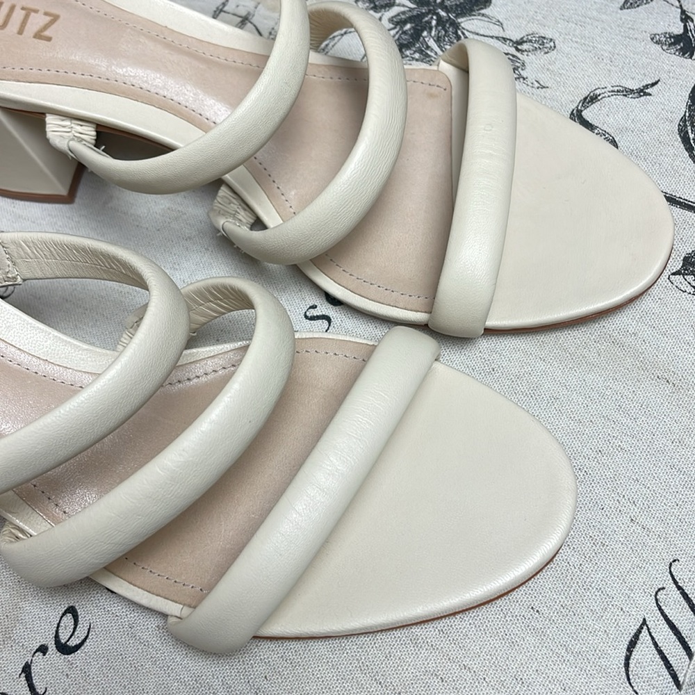 Schutz Olly Mid Block Nappa Leather Sandal - Picture 3 of 9